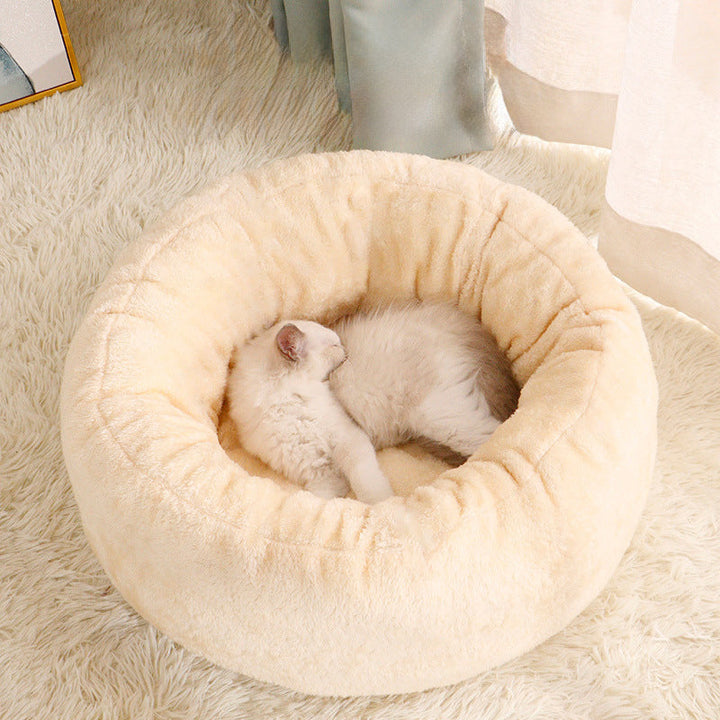 Plush Donut Round Warm Comfortable Pet Bed: The Ultimate Comfort for Your Furry Friends