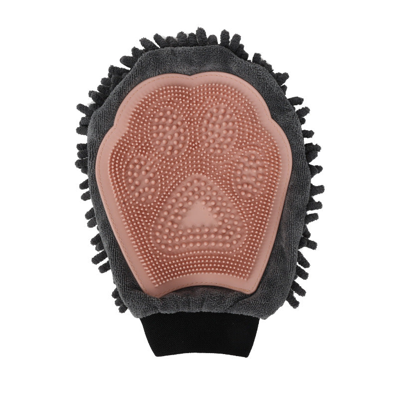 2-in-1 Pet Bathing Grooming Glove Brush For Cleaning And Massage