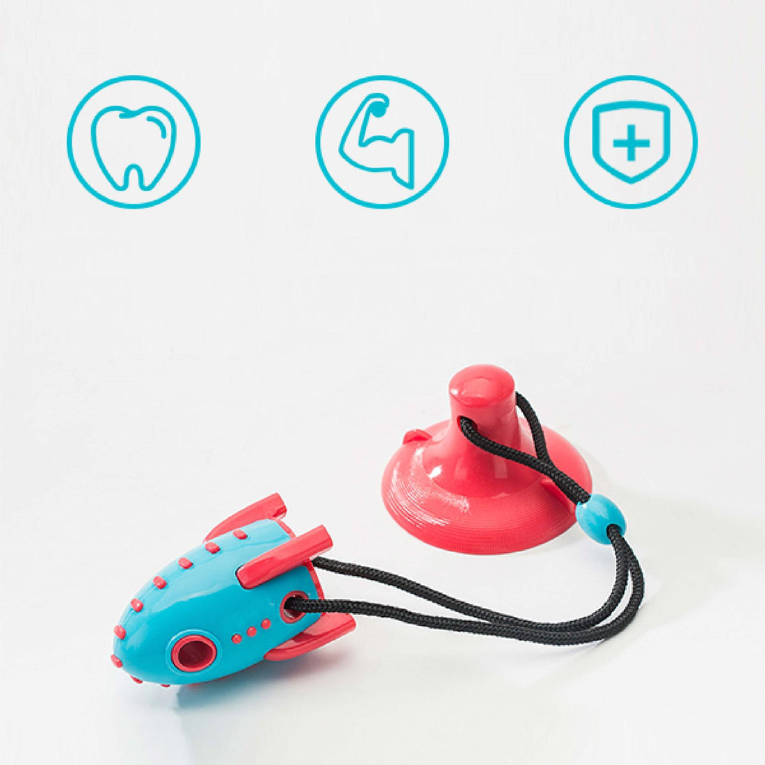Rocket Shaped Treat Dispensing Bite Resistant Pet Toy