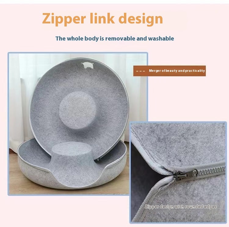 Comfortable Round Tunnel Style Pet Bed