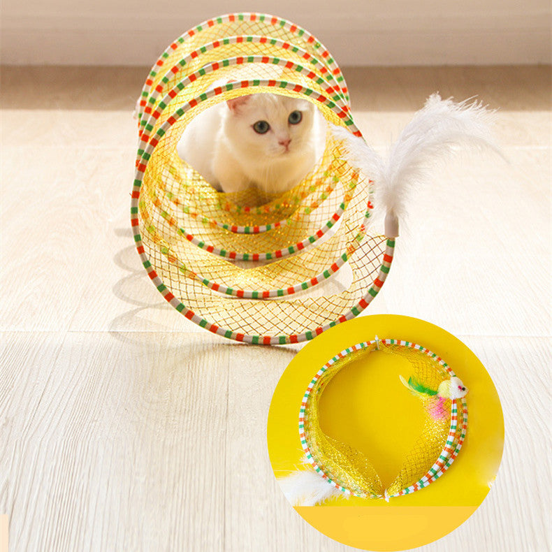 Foldable Pet Tunnel Storage Bag Interactive Play Toy