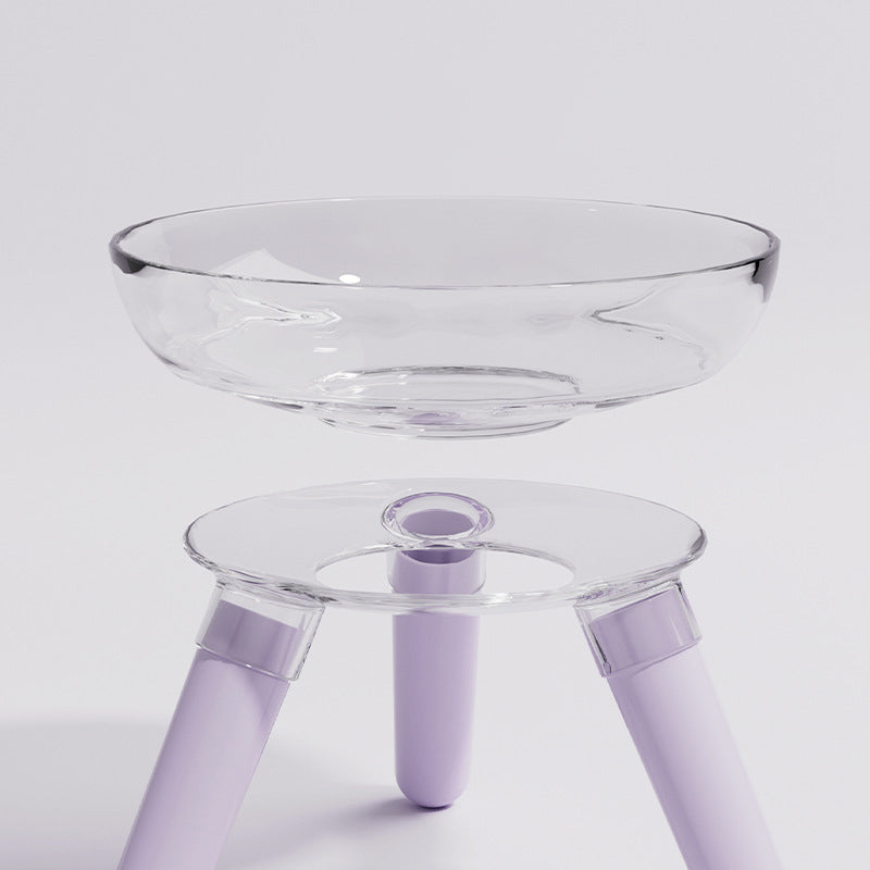Transparent Glass Anti-Knock Pet Feeding And Water Bowl