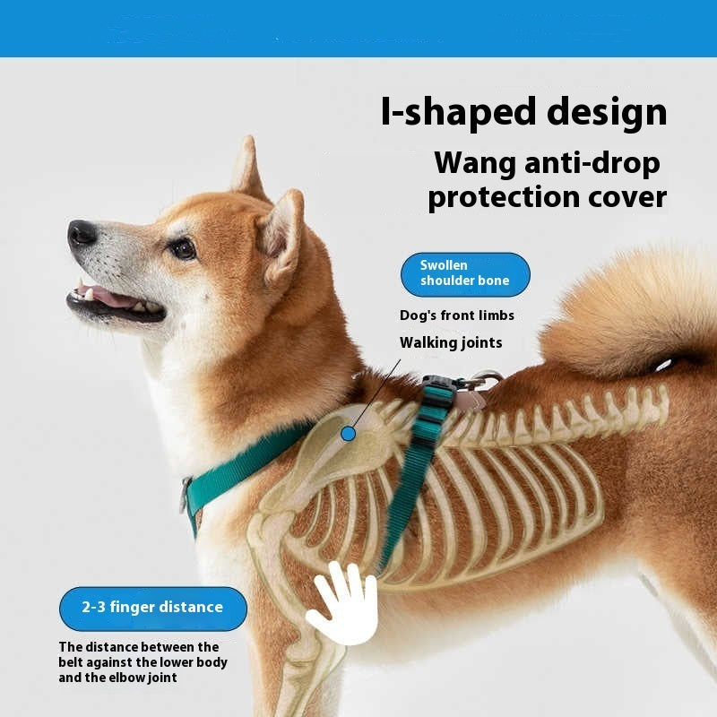 Multifunctional Pet Rope Leash With Chest Strap Safety Design