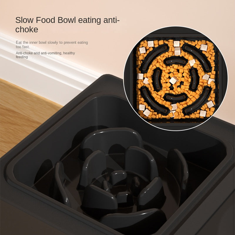 Adjustable Height Stainless Steel Double Bowl Pet Feeding Stand