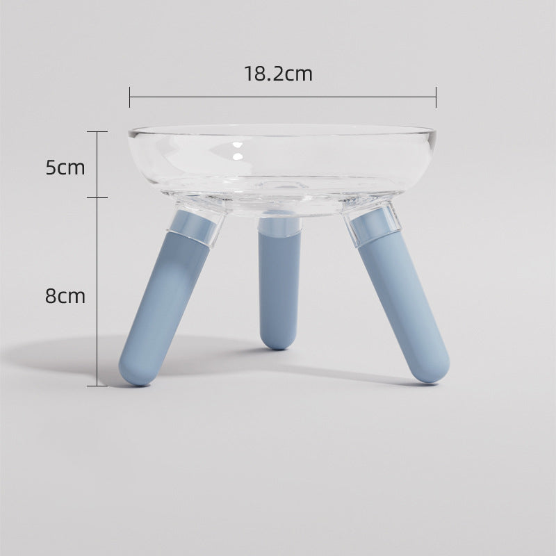 Transparent Glass Anti-Knock Pet Feeding And Water Bowl
