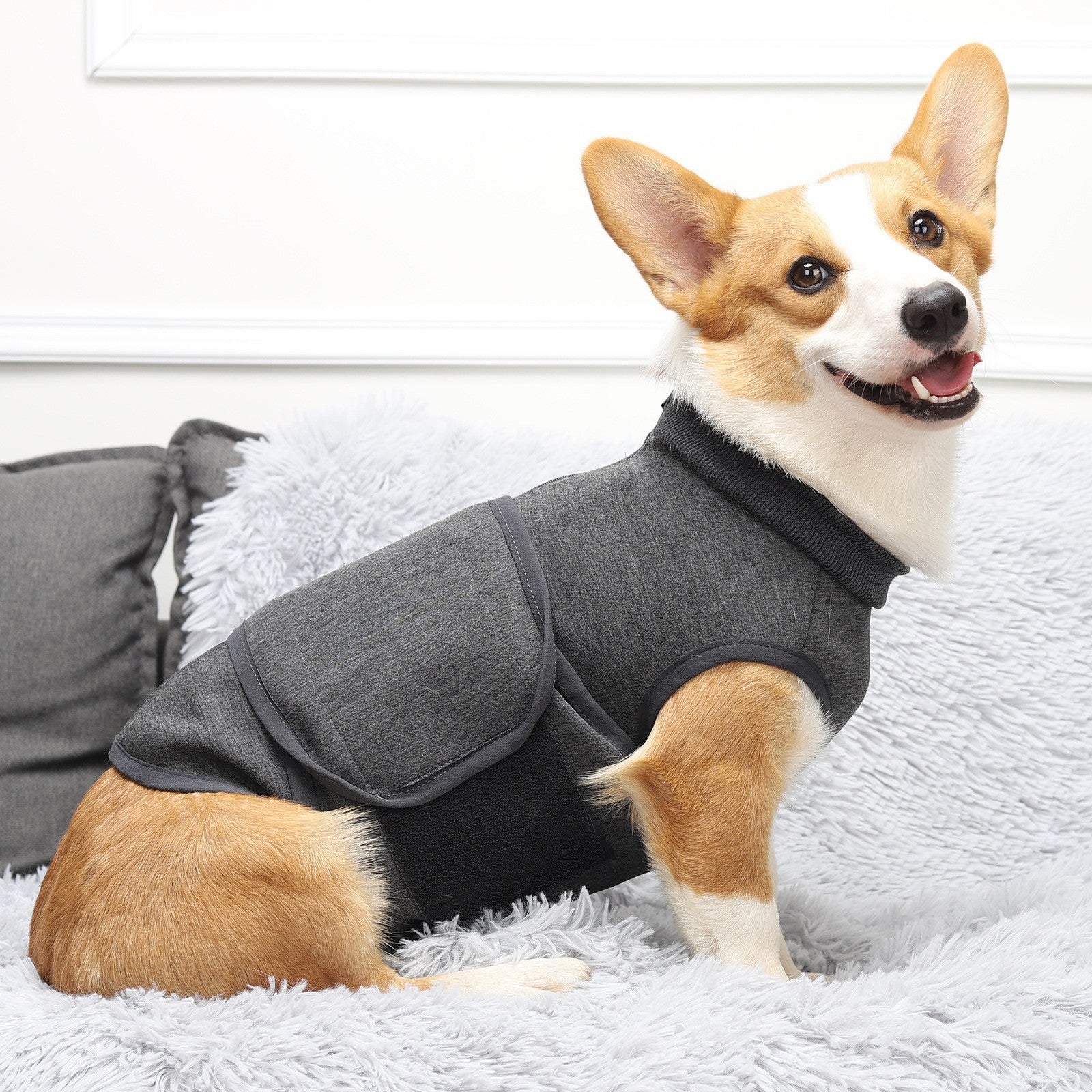 Polyester Comfort Cotton Double Layer Warm Pet Jacket