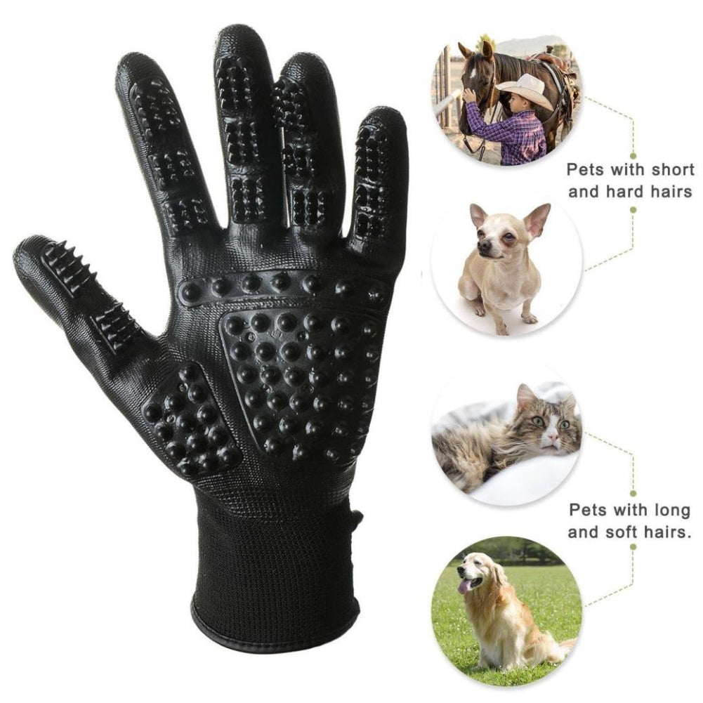 Soft Rubber Pet Grooming Glove Hair Removal Massage Brush