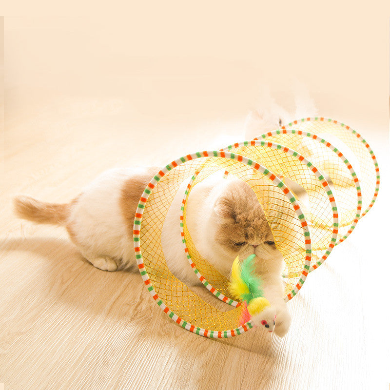 Foldable Pet Tunnel Storage Bag Interactive Play Toy
