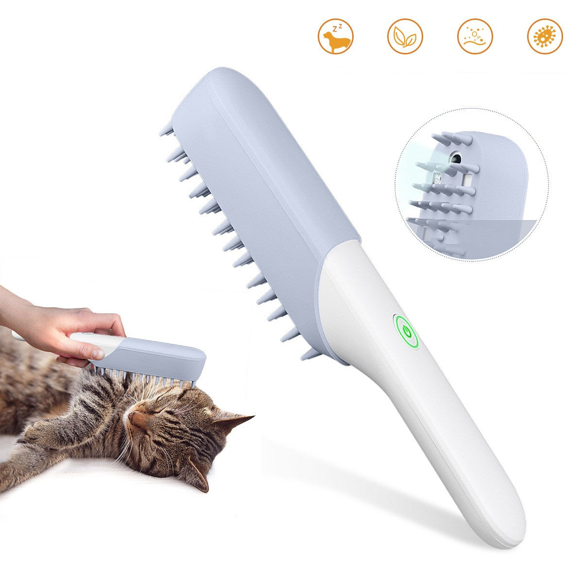 Silicone Pet Massage Grooming Brush For Cleaning And Fur Removal