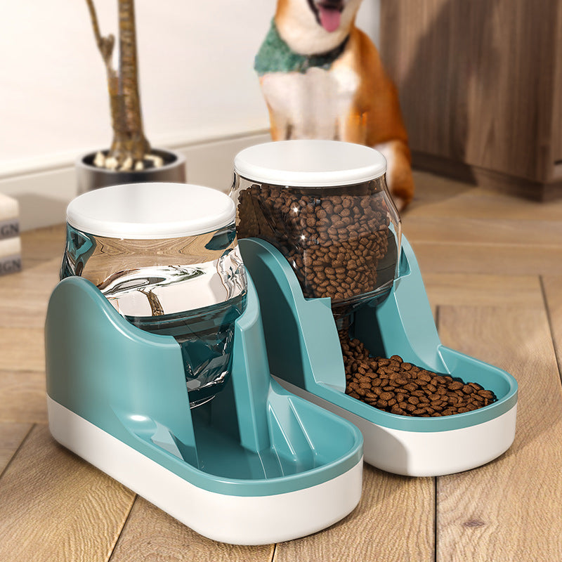 Automatic Pet Water Fountain And Food Dispenser Bowl