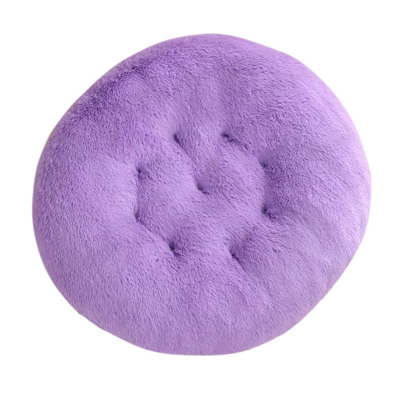 Round Plush Warm Pet Bed Mat For Comfortable Sleep