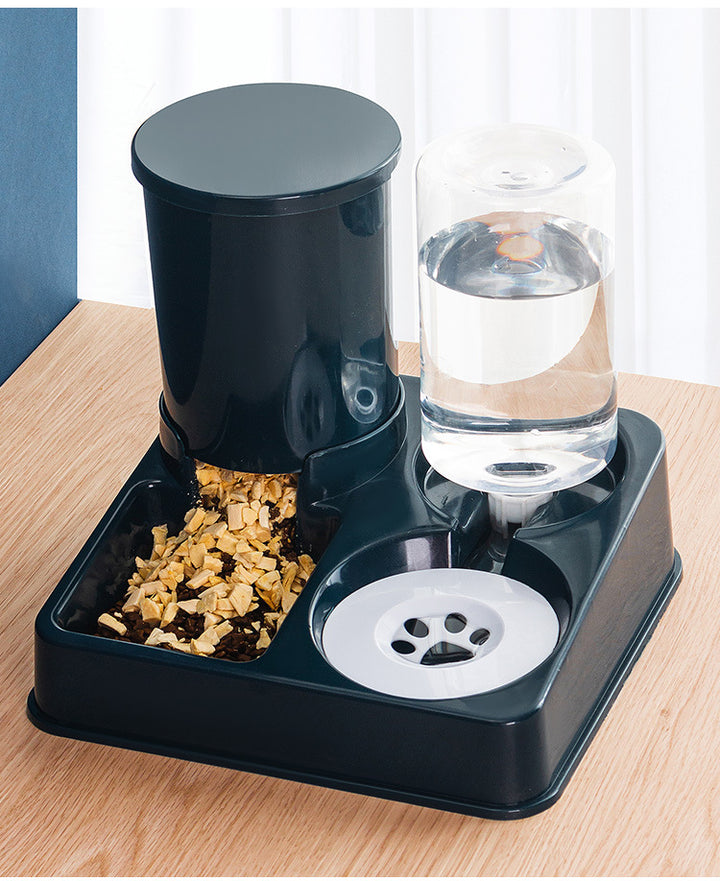 Automatic Pet Food And Water Feeding Bowl Combined Device
