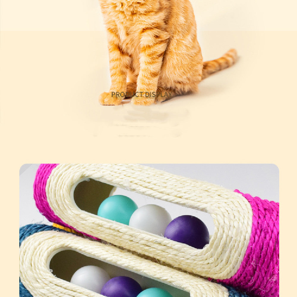 Long Sisal Drum Interactive Scratching Pet Toy