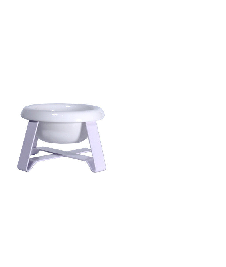 Anti Slip Double Bowl Pet Feeding Stand With Iron Base