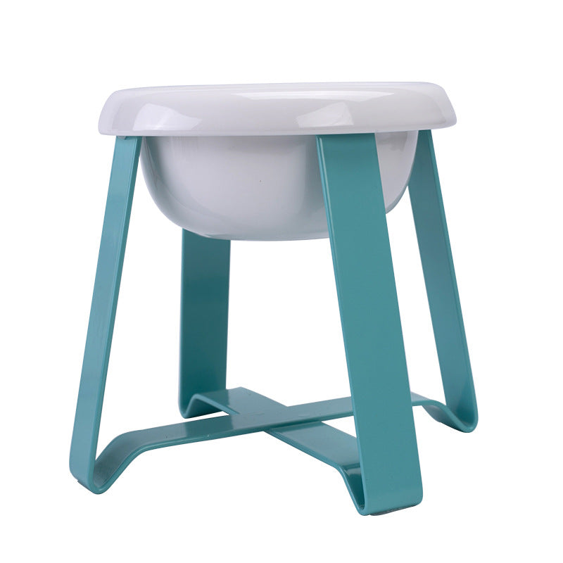 Anti Slip Double Bowl Pet Feeding Stand With Iron Base