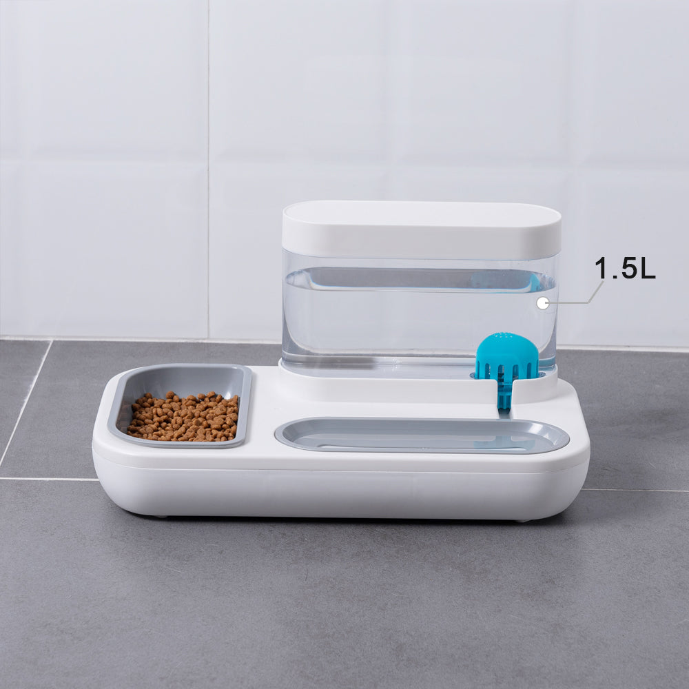 Automatic Pet Drinking Fountain 1.5L Capacity Feeder Bowl