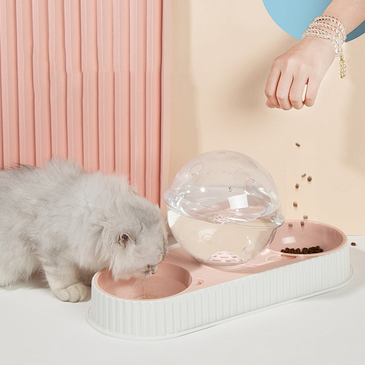 Automatic Plastic Pet Water And Food Dispenser Bowl