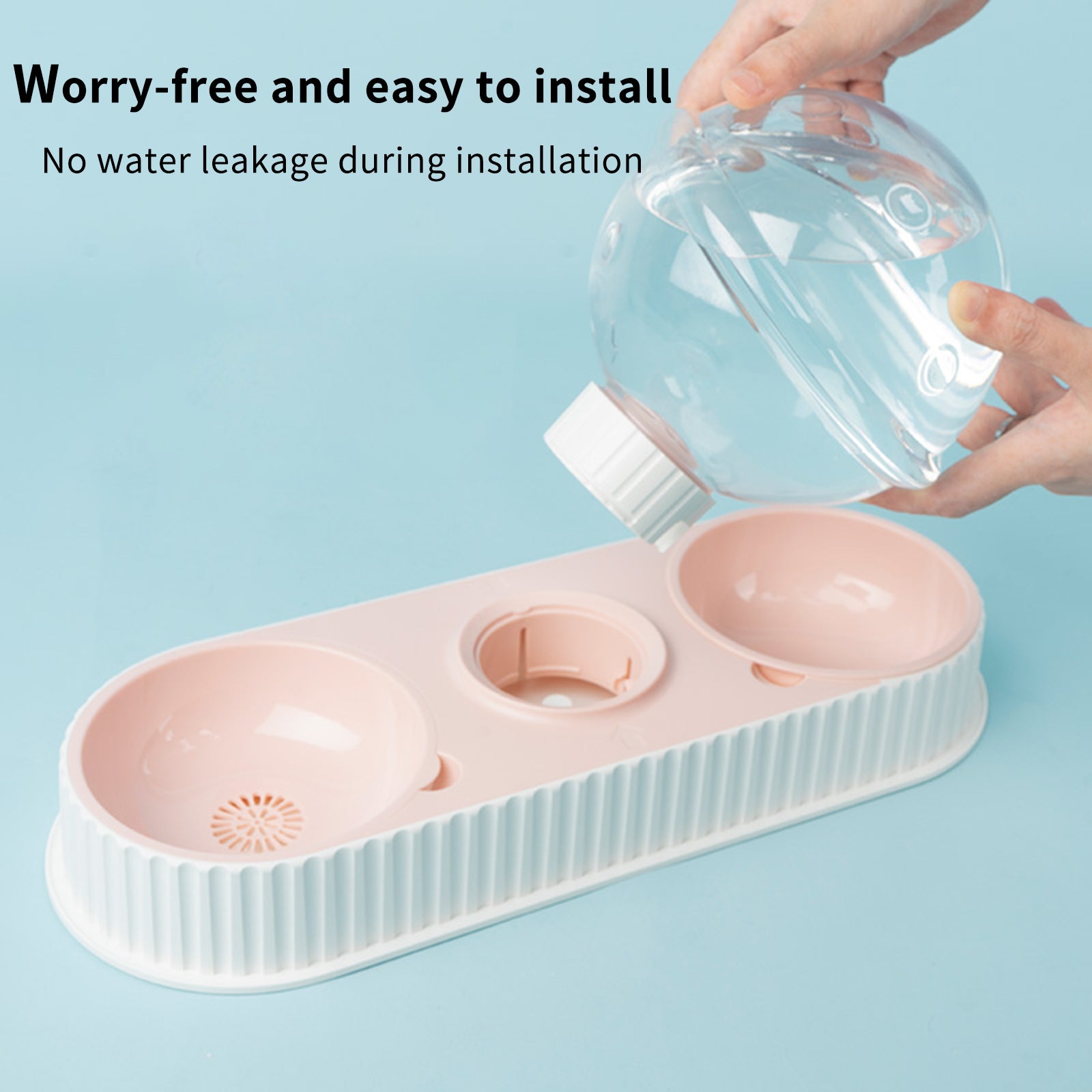 Automatic Plastic Pet Water And Food Dispenser Bowl