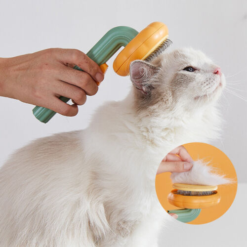 Self-Cleaning Pet Slicker Grooming Brush For Removing Loose Fur