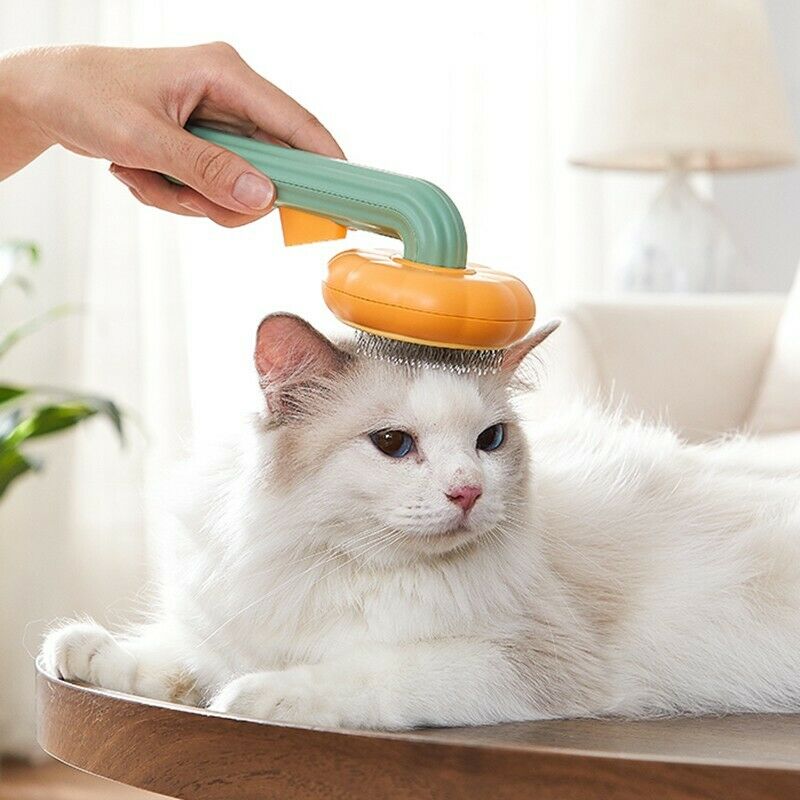 Self-Cleaning Pet Slicker Grooming Brush For Removing Loose Fur