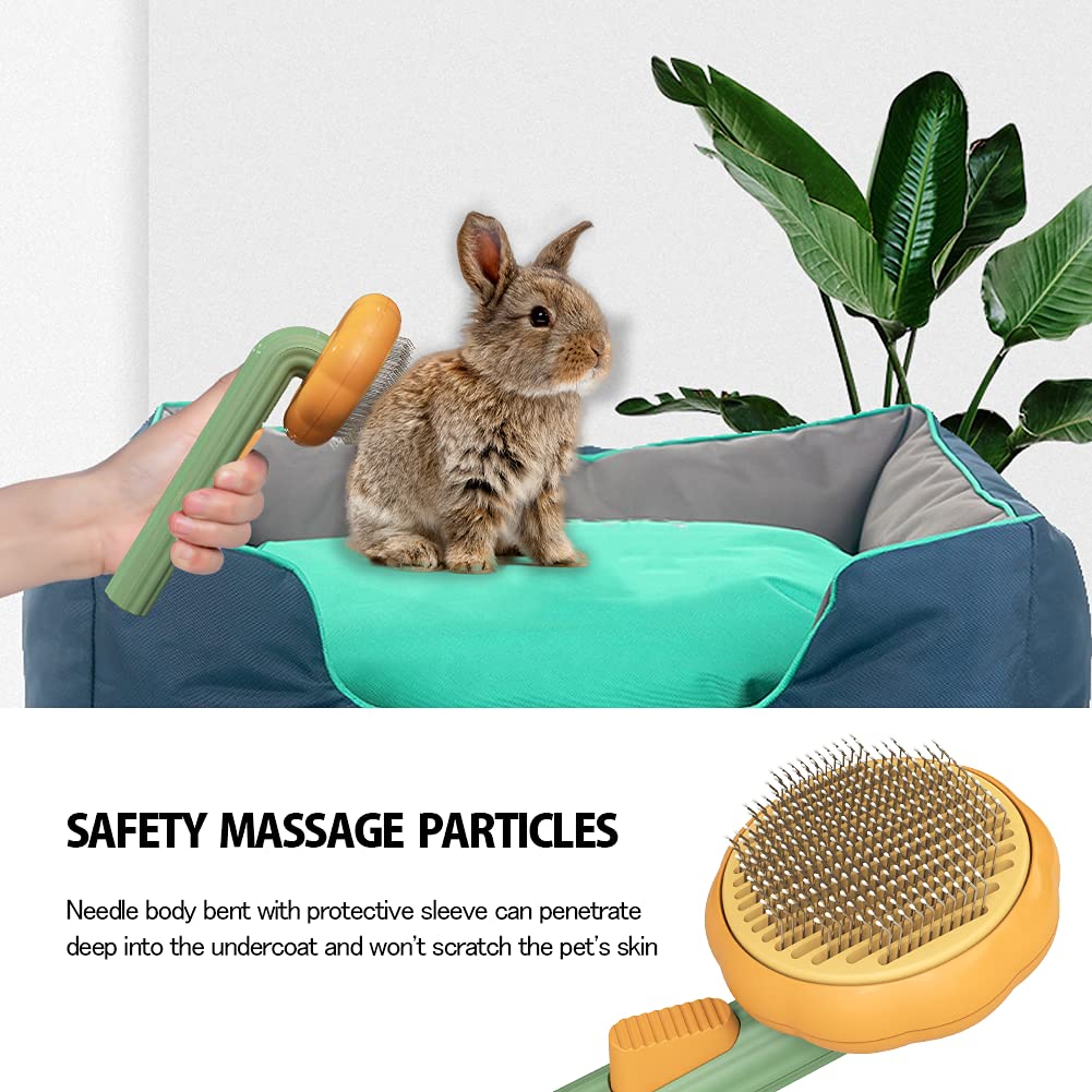 Self-Cleaning Pet Slicker Grooming Brush For Removing Loose Fur