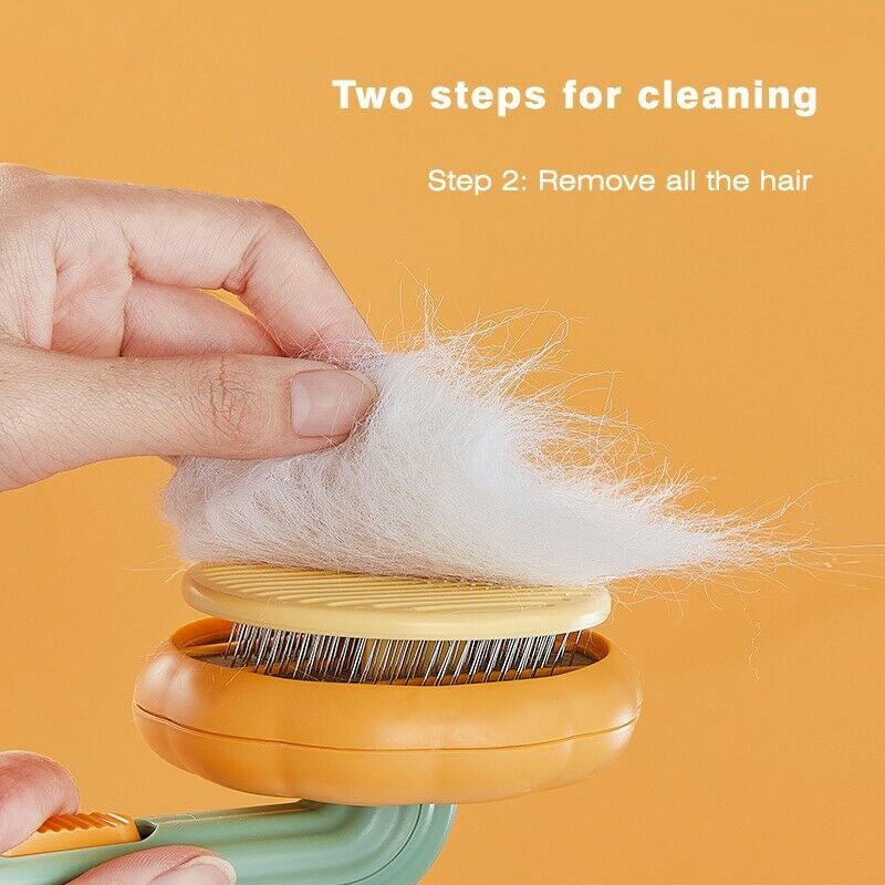 Self-Cleaning Pet Slicker Grooming Brush For Removing Loose Fur