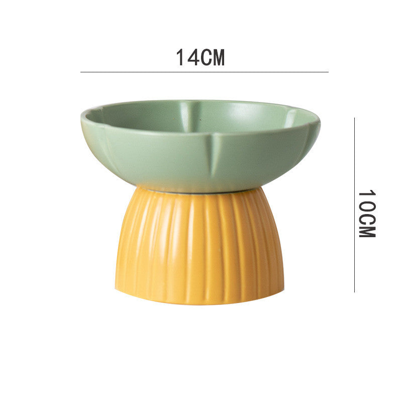 Candy Color Ceramic Pet Feeding Bowl Macaron Style
