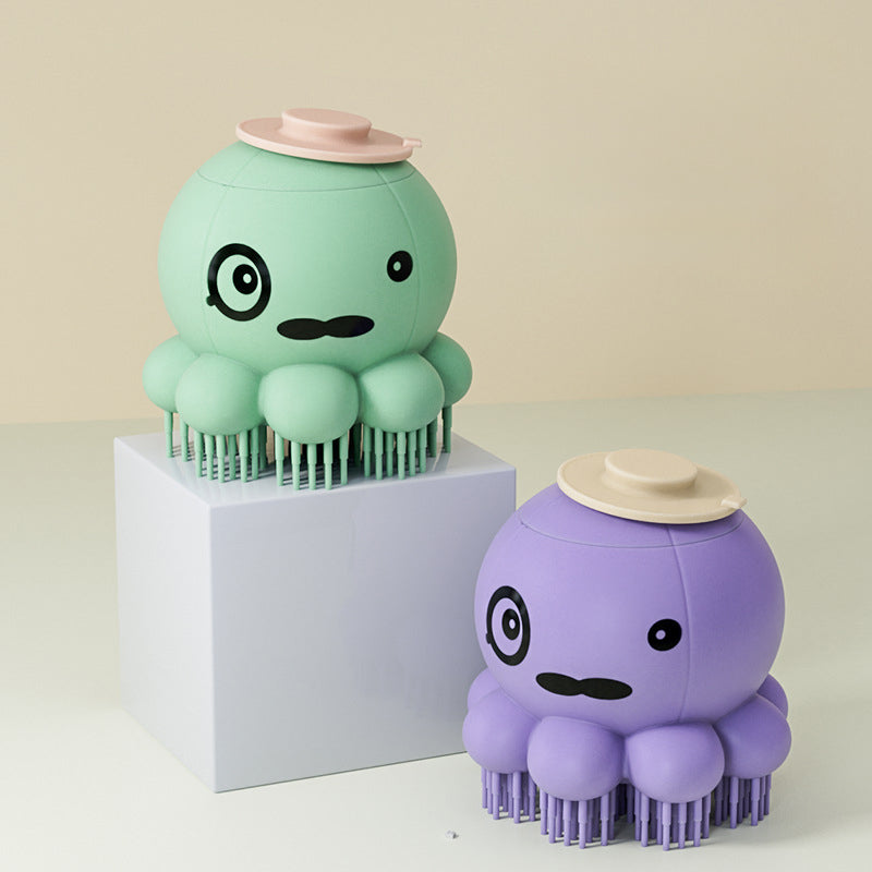 Pet Silicone Bath Massage Brush With Body Wash