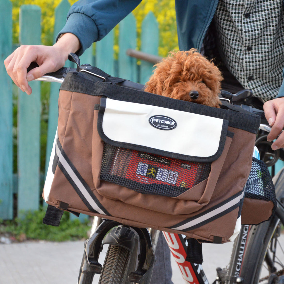 Removable Pet Bicycle Carrier Basket With Front Handlebar Design