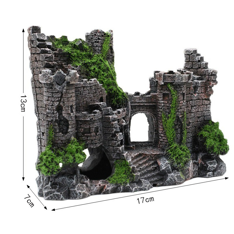 Aquarium Resin Castle Decoration