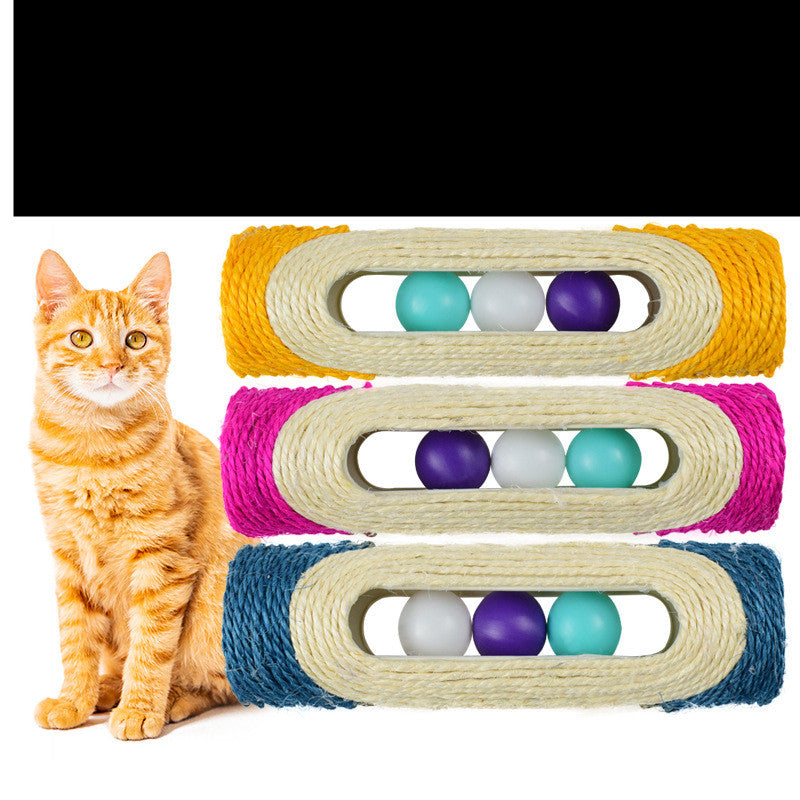 Long Sisal Drum Interactive Scratching Pet Toy