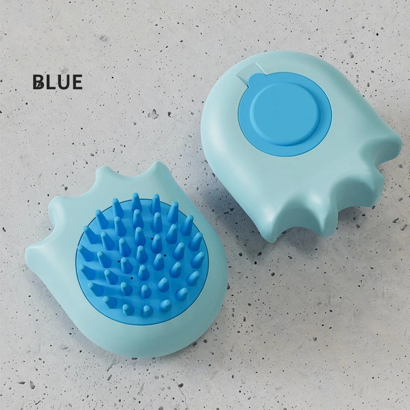 Pet Bath Massage Brush With Shampoo Box Cleaning Tool