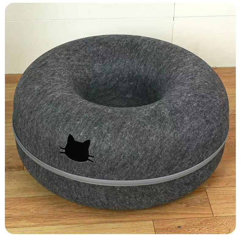 Comfortable Round Tunnel Style Pet Bed