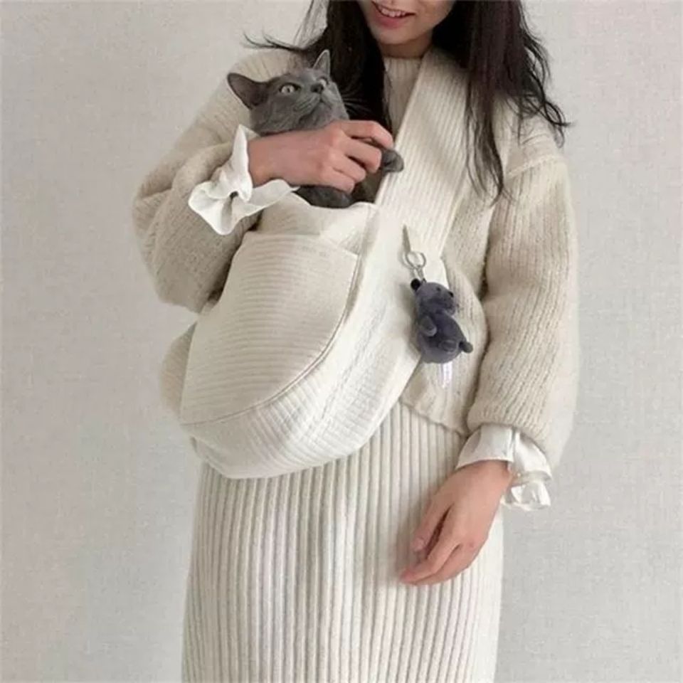 Breathable Canvas Handbag Style Pet Carrier Tote Bag