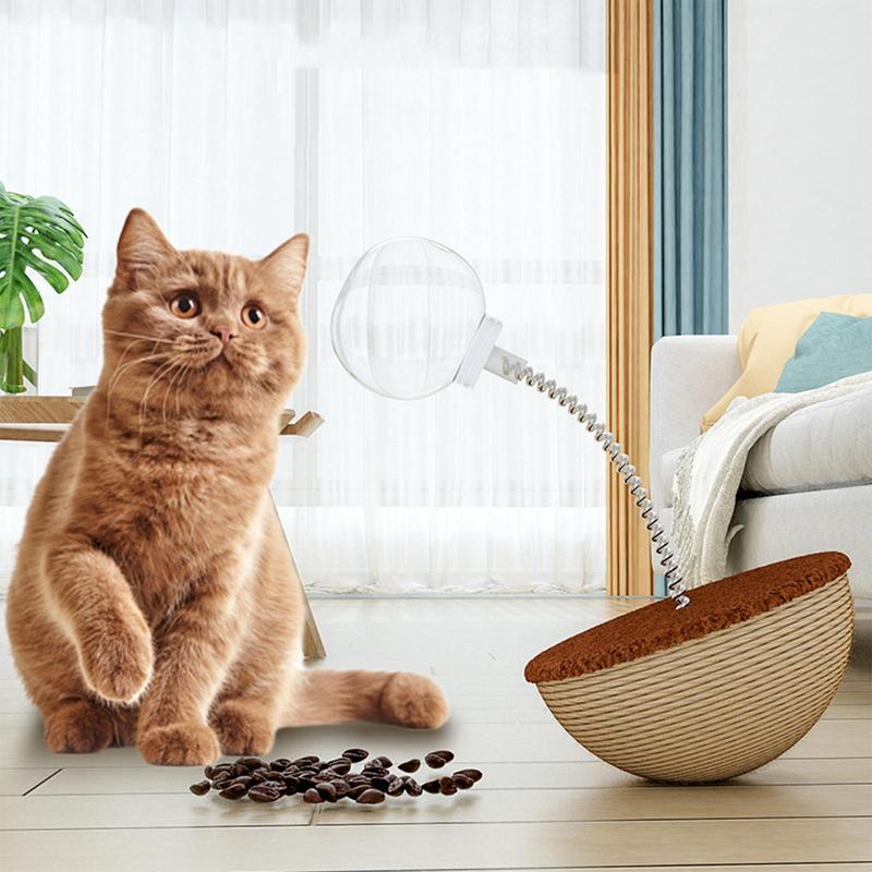 Interactive Auto Balancing Pet Food Puzzle Slow Feeder Toy