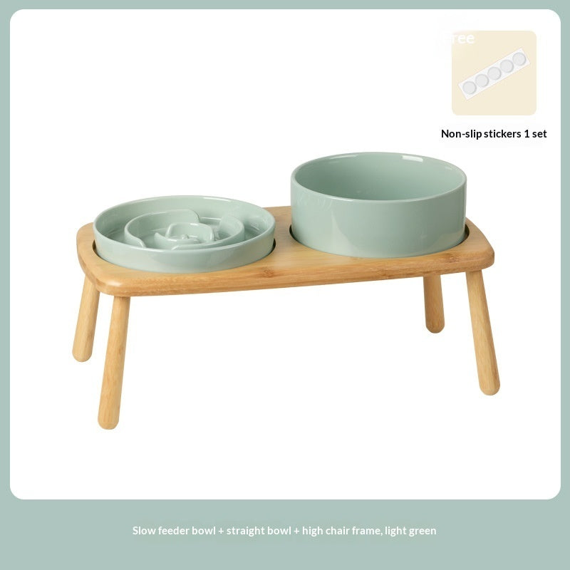 Ceramic Pet Slow Feeding Anti-Choking Tip-Proof Bowl