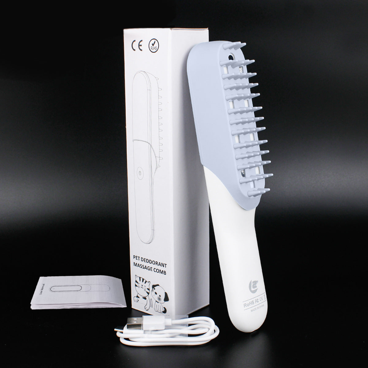 Silicone Pet Massage Grooming Brush For Cleaning And Fur Removal