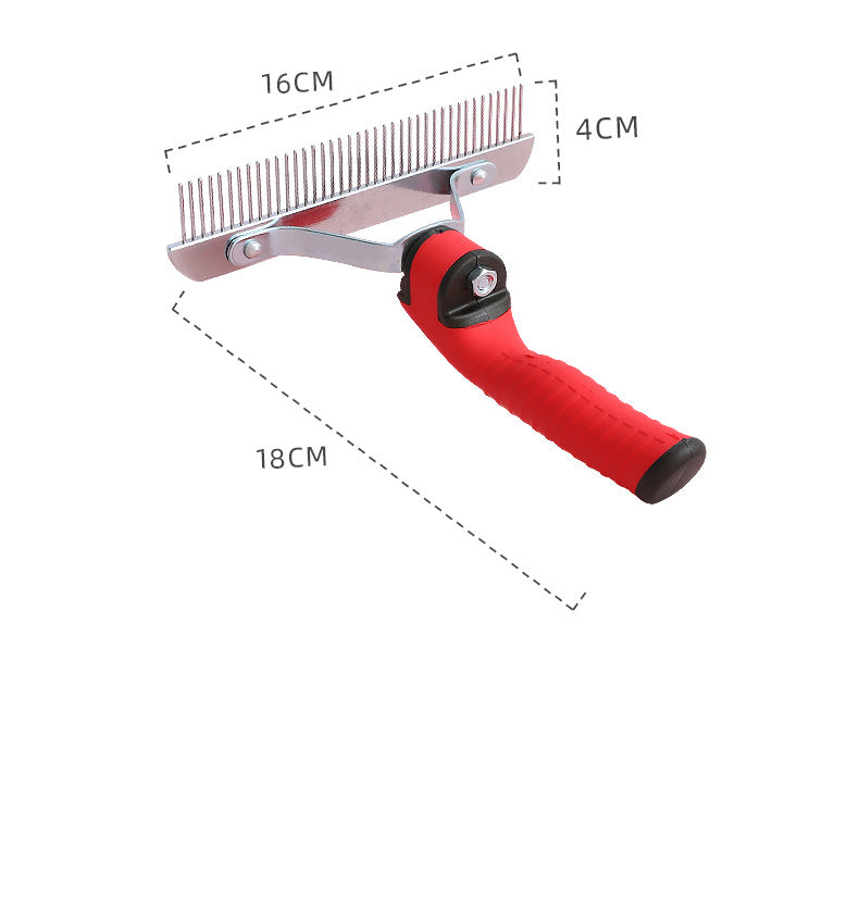 Extra-Large Pet Rake Comb For Deshedding Grooming Tool