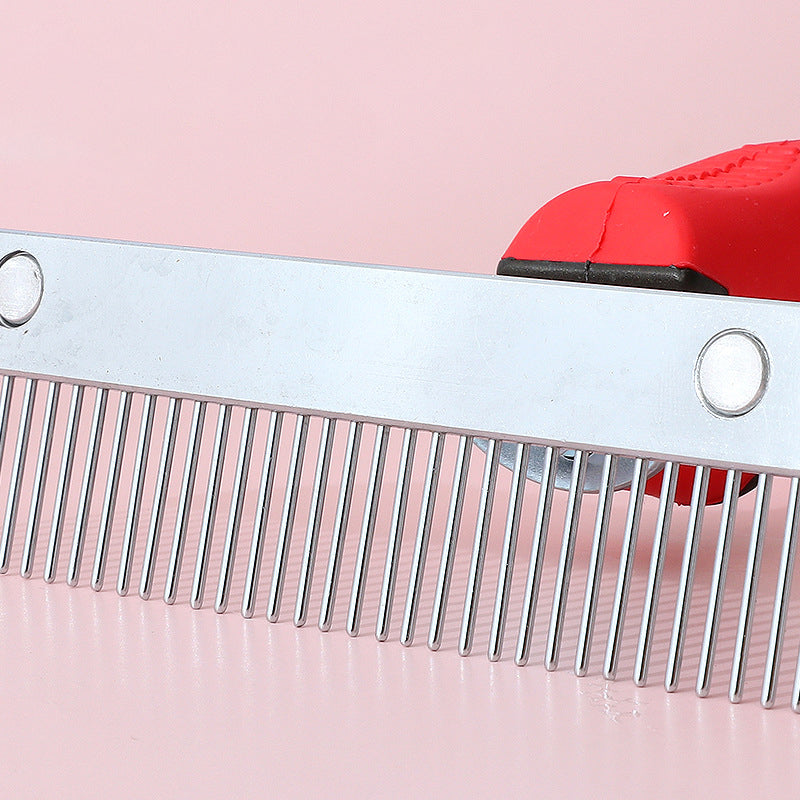 Extra-Large Pet Rake Comb For Deshedding Grooming Tool