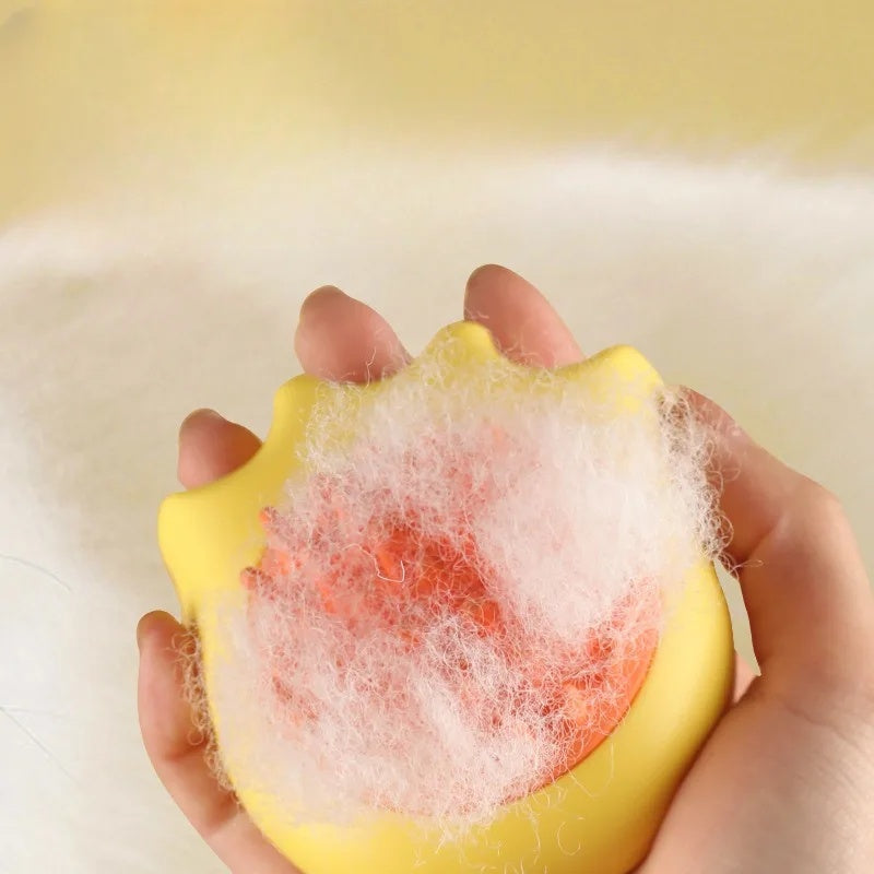 Pet Bath Massage Brush With Shampoo Box Cleaning Tool