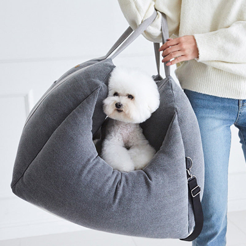 Waterproof Pet Car Seat Carrier With Breathable Mesh Design