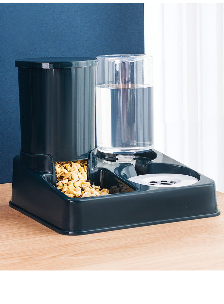 Automatic Pet Food And Water Feeding Bowl Combined Device
