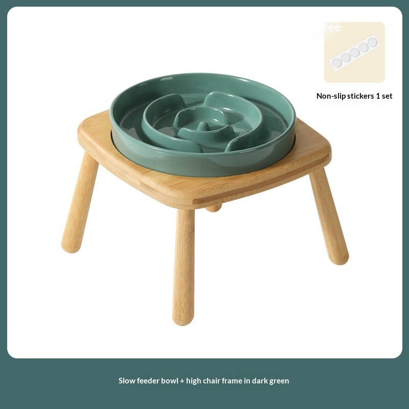 Ceramic Pet Slow Feeding Anti-Choking Tip-Proof Bowl