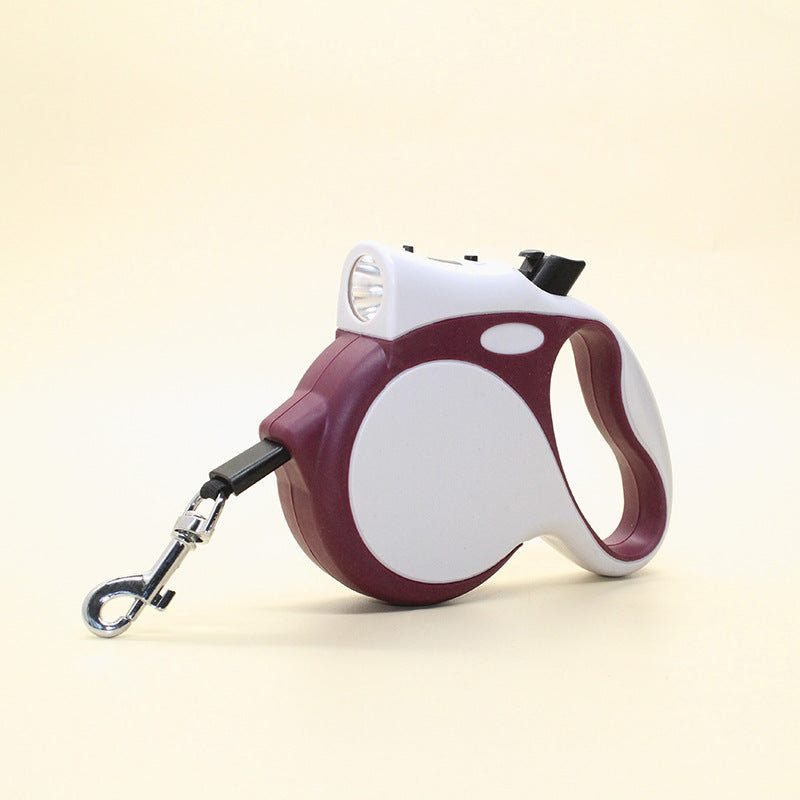 Retractable Pet Leash With Light Rope Walking Lead