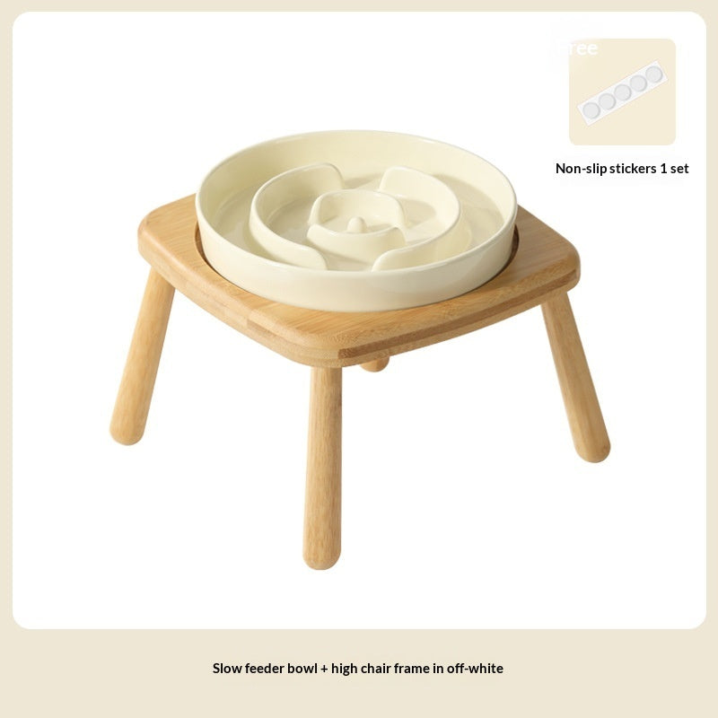 Ceramic Pet Slow Feeding Anti-Choking Tip-Proof Bowl