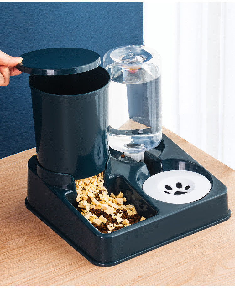 Automatic Pet Food And Water Feeding Bowl Combined Device