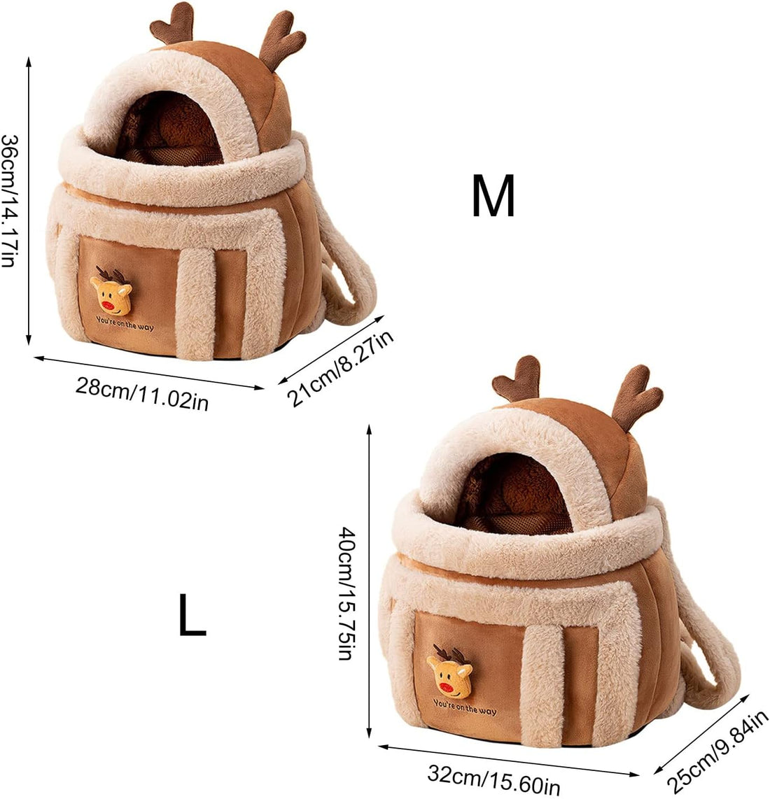 Plush Pet Carrier Backpack For Winter Travel Comfort