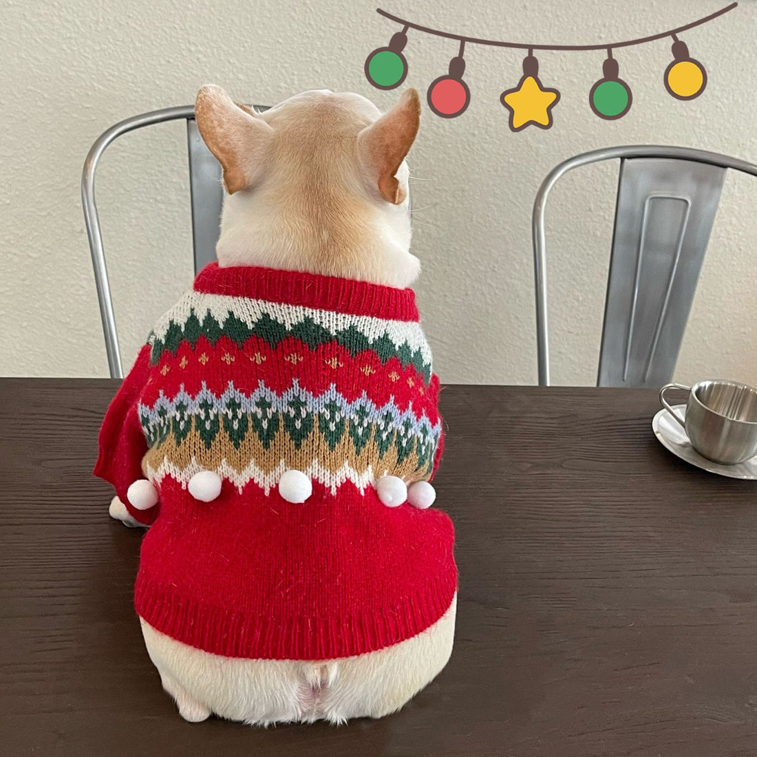 Pet Christmas Sweater Festive Holiday Knitwear Warm Winter Clothing