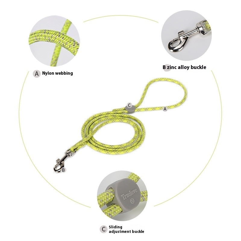 Colorful Sliding Adjustable Pet Leash Walking Lead