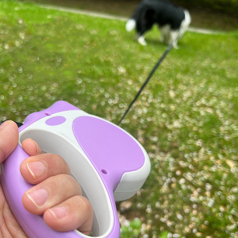 Retractable Pet Leash With Light Rope Walking Lead